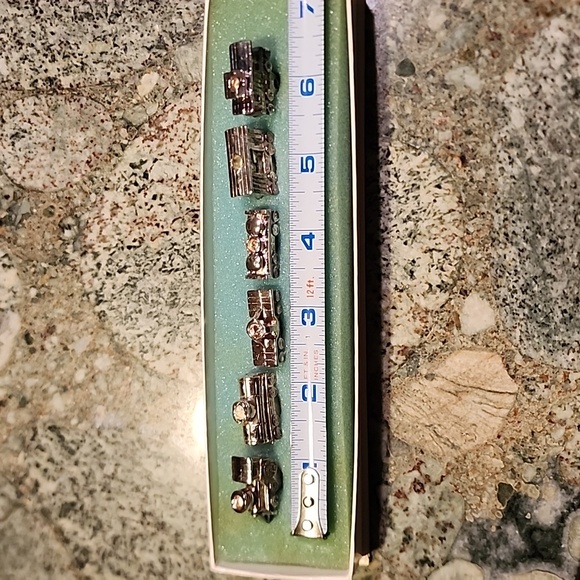 Silver Plated Railroad Car Birthday Candle Holders by Lunt - Picture 9 of 9